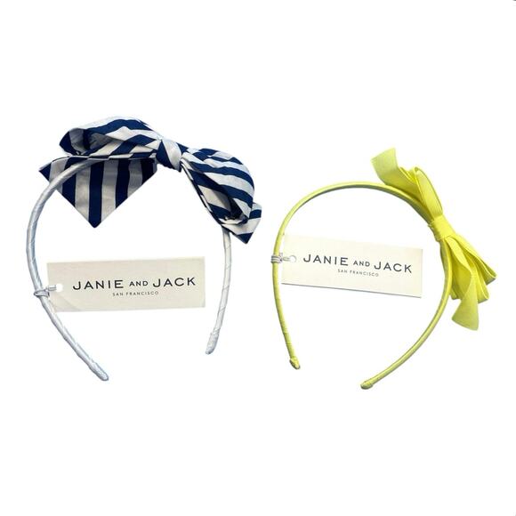 NWT Janie and Jack Bow Headbands Set of 2 - Picture 1 of 5